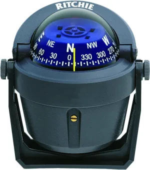 Ritchie Explorer Compas Dial with Adjustable Bracket Mount and 12V Green Night Lighting (Gray, 2 3/4-Inch)