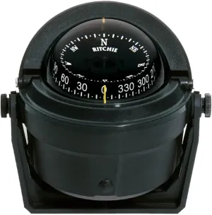 Ritchie Navigation B-81 Voyager Bracket Mount Combi-Dial Compass, Black, 3"