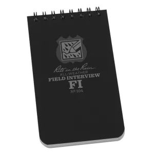 Rite in the Rain 104, Field Interview Polydura Notebook, 76mm x 127mm