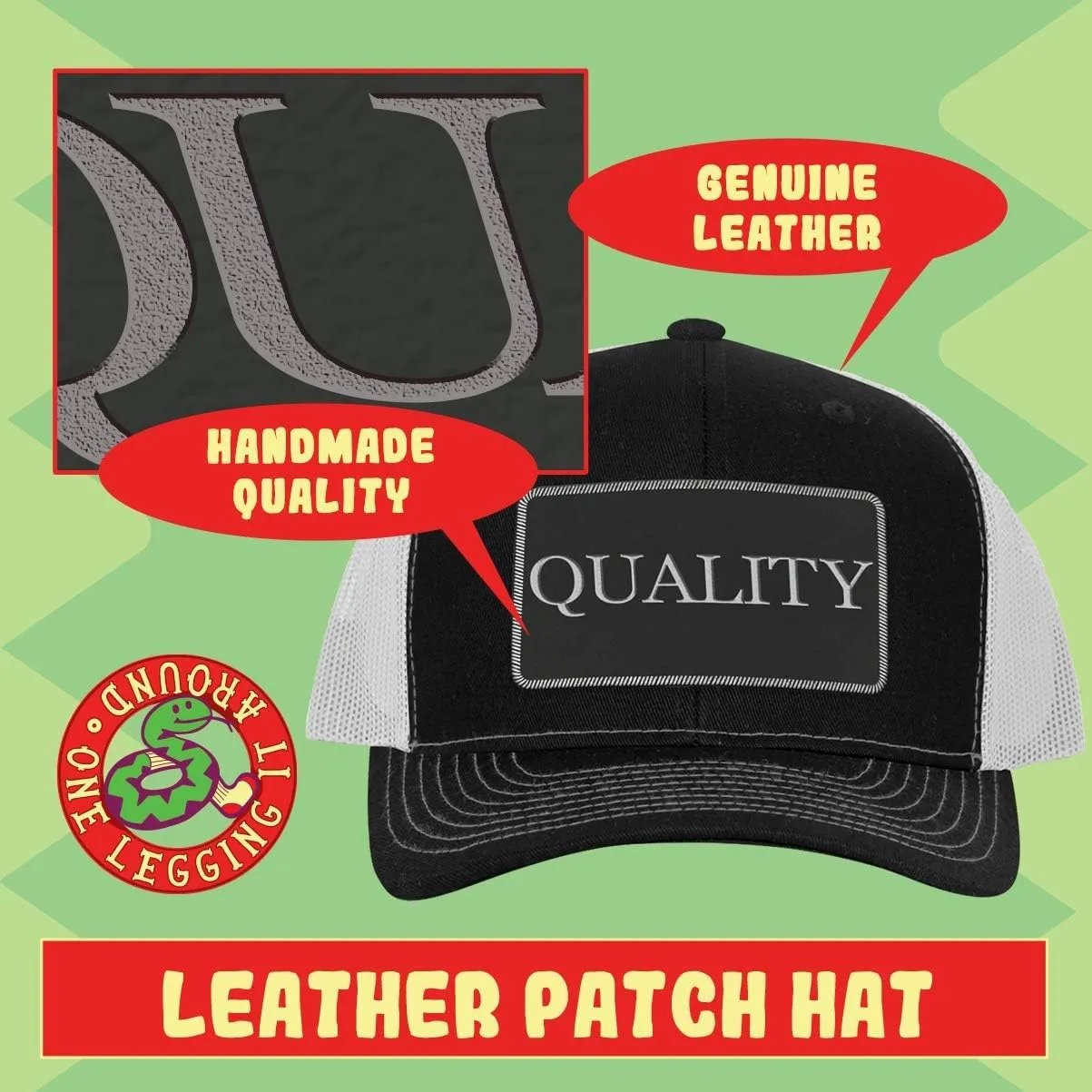 Rocket-Engine-Component Mechanic AF - Leather Black Patch Engraved Trucker Hat