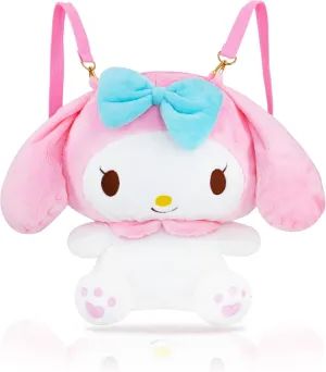 Roffatide Anime My Melody Plush Backpack Cartoon Pink Cute Big Ear Rabbit Stuffed Backpack Kawaii Lolita JK Women Bag Birthday Gifts Pink