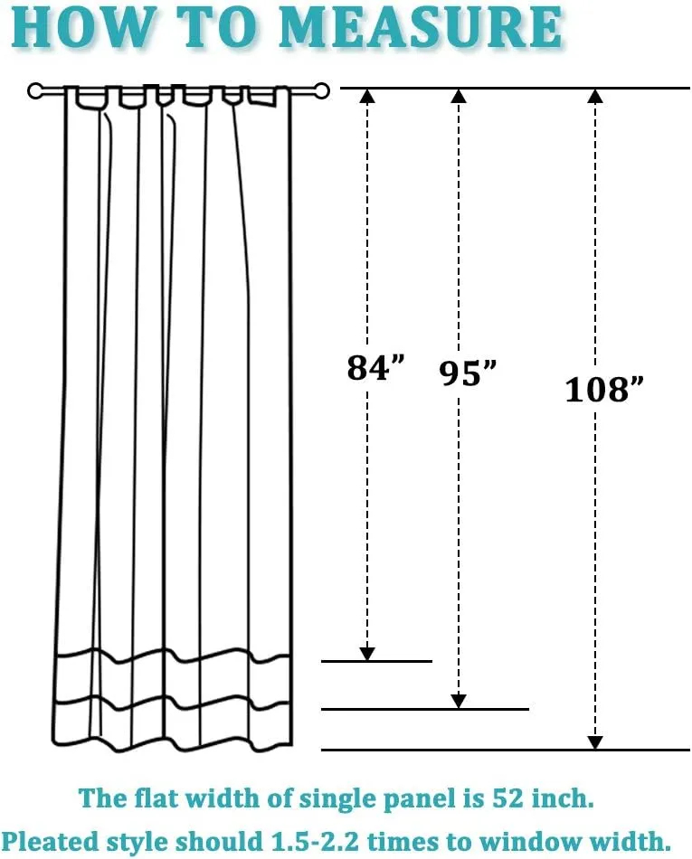 RYB HOME Waterproof Outdoor Curtains - Sunlight Block Windproof Privacy Outside Deck for Patio Porch Balcony Pergola Shower Enclosure, W 52 x L 90 inches, 1 Panel, Navy Blue