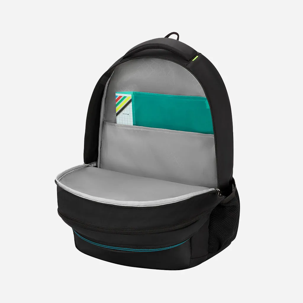 Safari Wing 15 37L Black School Backpack with Pencil Pouch
