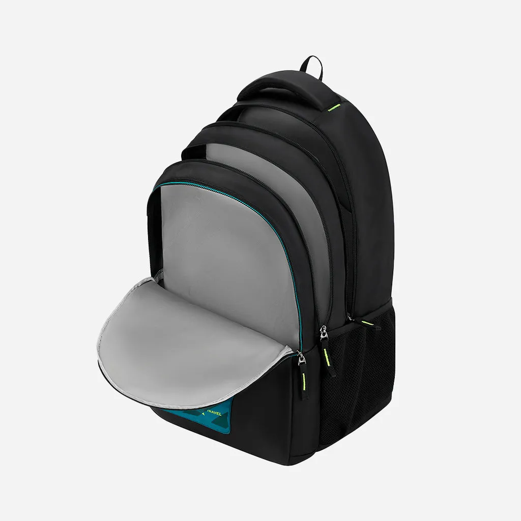 Safari Wing 15 37L Black School Backpack with Pencil Pouch
