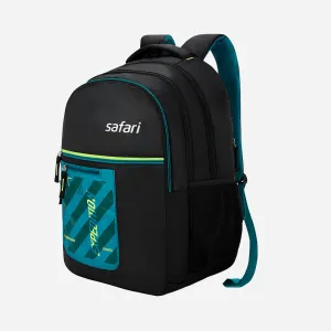 Safari Wing 15 37L Black School Backpack with Pencil Pouch