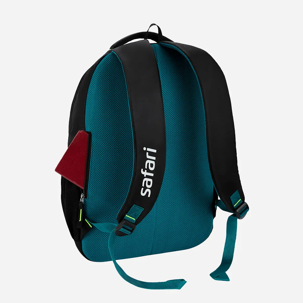 Safari Wing 15 37L Black School Backpack with Pencil Pouch