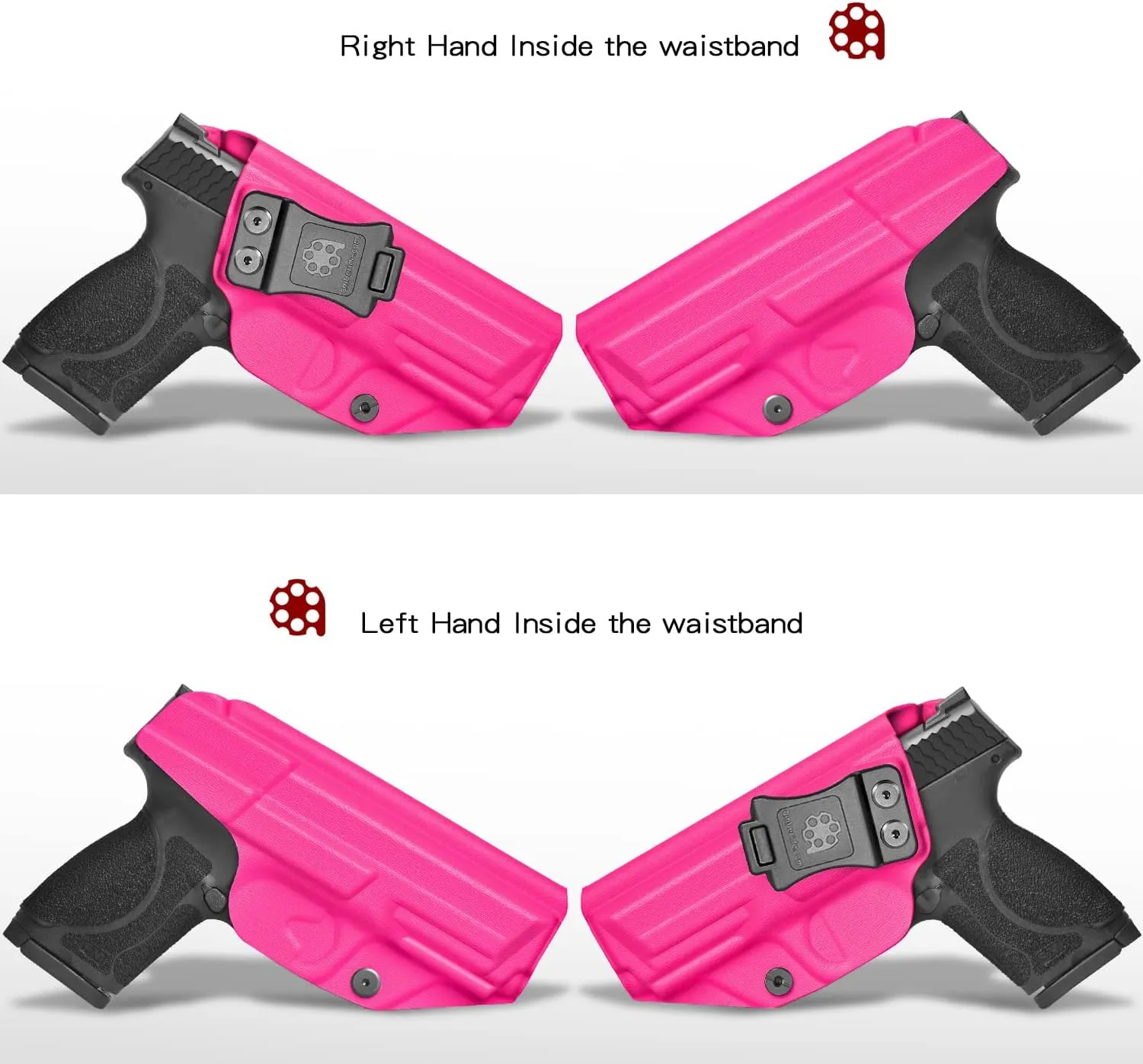 S&W M&P 2.0 Holster IWB Kydex Holster Fit: Smith & Wesson M&P M2.0 4/4.25 inch 9mm/.40 Compact/Full Size Pistol – Inside Waistband Concealed Carry – Adj. Cant & 'Posi-Click' Retention – No Wear/Jitter