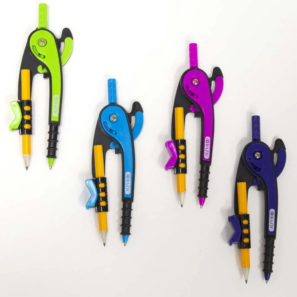 Scale-Arm Compass w/ #2 Wood Pencil & 6" Protractor Set