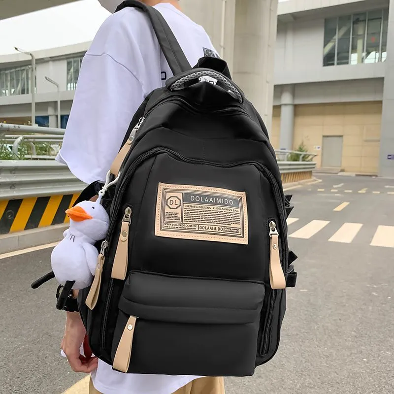 Schoolbag Female Large Capacity Male High School Junior High School Student Middle School Students' Backpack Backpack Primary School Student Grade 4-6 College Student