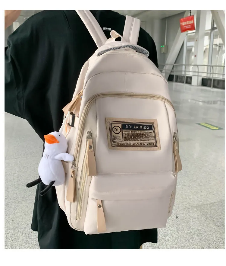 Schoolbag Female Large Capacity Male High School Junior High School Student Middle School Students' Backpack Backpack Primary School Student Grade 4-6 College Student