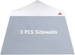 SCOCANOPY SideWall for 10x10ft Slant Leg Canopy Frame, 3 Pack SunWall Only,Gray