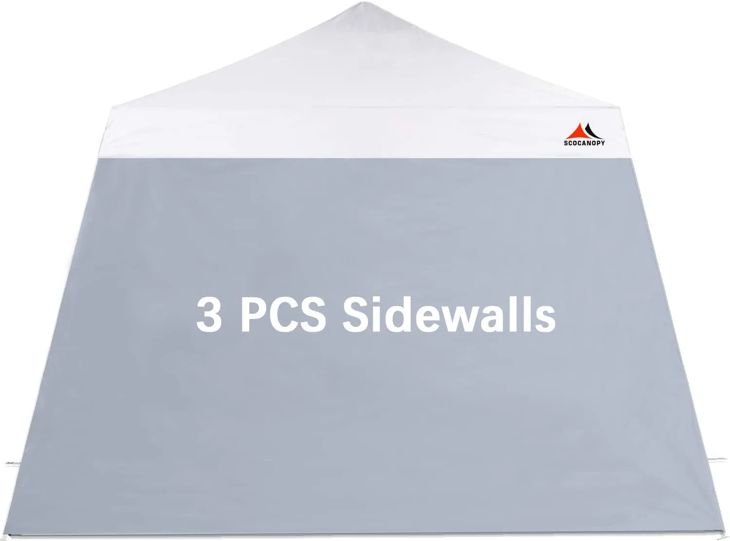 SCOCANOPY SideWall for 10x10ft Slant Leg Canopy Frame, 3 Pack SunWall Only,Gray