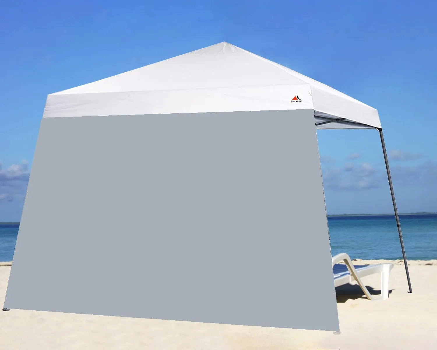 SCOCANOPY SideWall for 10x10ft Slant Leg Canopy Frame, 3 Pack SunWall Only,Gray