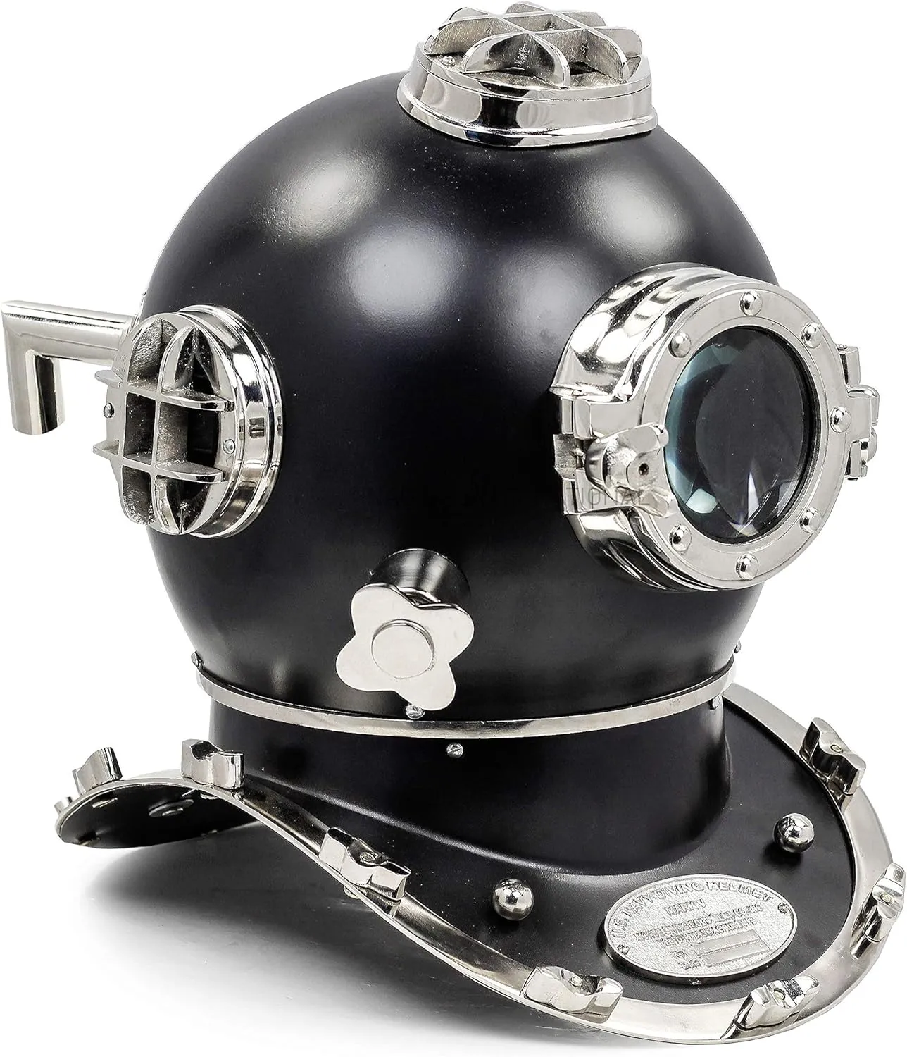 Scuba Diving Nautical Helmet | Maritime Ship's Decorative Helmet | Nagina International (12 Inches, Nickel Black)