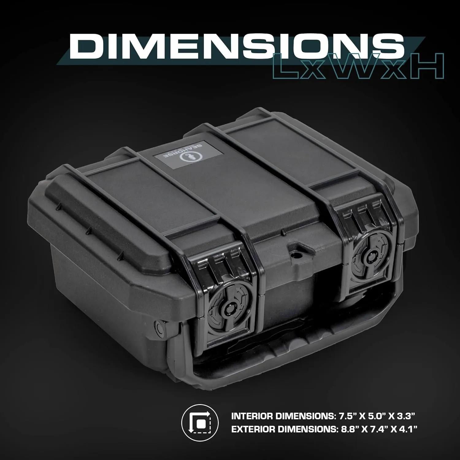 Seahorse 130 Heavy Duty Protective Dry Box Case - TSA Approved/Mil Spec / IP67 Waterproof/USA Made for Cameras, Action Cameras, Ammo, First Aid Kits