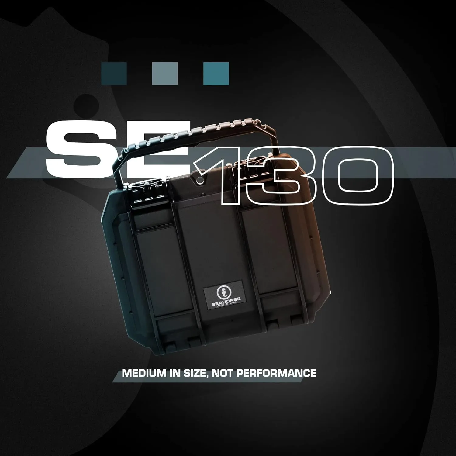 Seahorse 130 Heavy Duty Protective Dry Box Case - TSA Approved/Mil Spec / IP67 Waterproof/USA Made for Cameras, Action Cameras, Ammo, First Aid Kits
