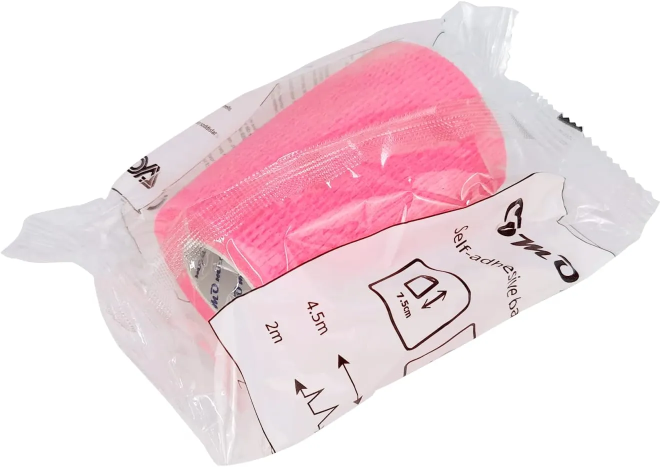 Self Adhesive Bandage Wrap 3" x5 Yards First Aid Stretch Sport Athletic Wrap Vet Tapes for Wrist Ankle Sprain and Swelling,Pink(12 Rolls)