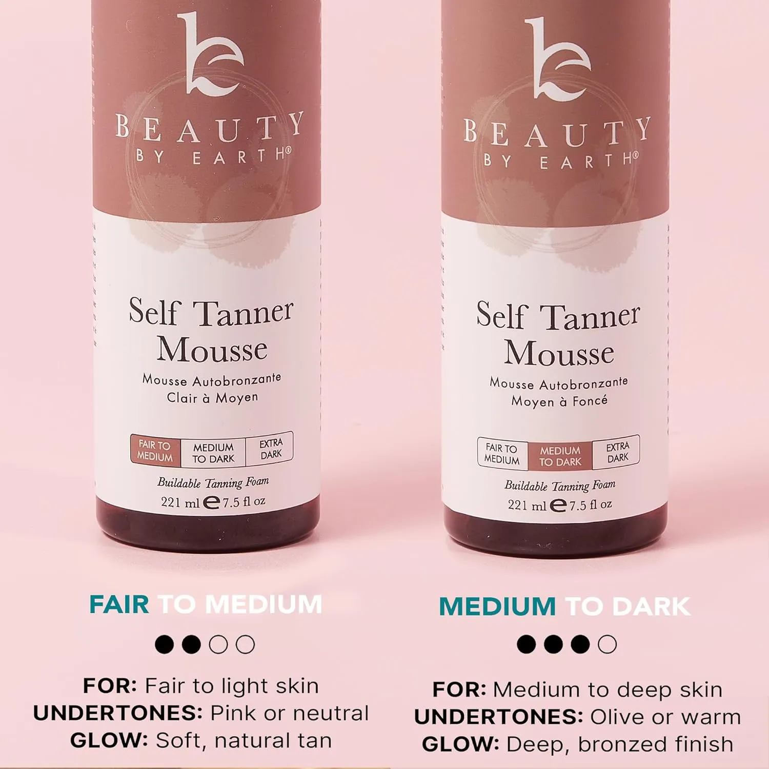 Self Tanner Tanning Mousse Kit - USA Made with Natural & Organic Ingredients, Self Tanner Mousse and Mitt, Tan Kit, Fake Tan Tanning Foam, Fair to Medium, Sunless Tanners Best Sellers