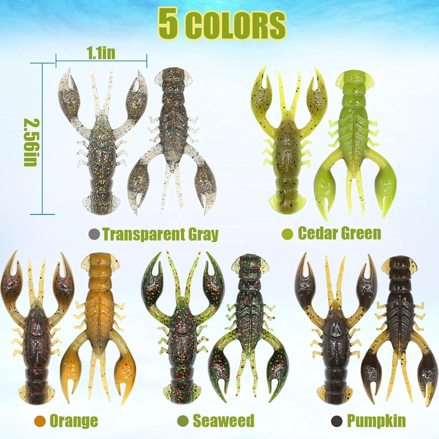 Senko Worms 50pcs Soft Plastic Worms Fising Lure for Bass Fishing Crawfish Lure Stick Swimbait Minnow with Ned Rig Kit
