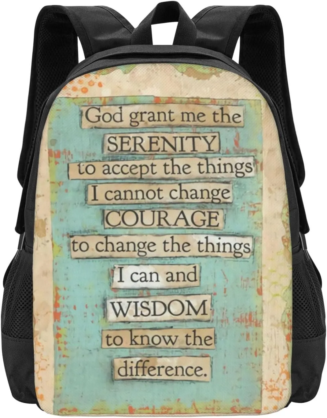Serenity Prayer On Beach Lightweight Packable Backpack Travel Casual Hiking Daypack Foldable Backpack For Men Women