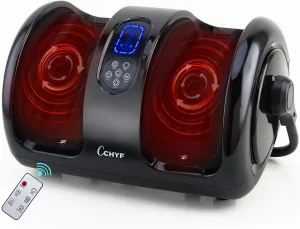 Shiatsu Foot Massager with Heat,Foot Massager for Plantar Fasciitis,Pain Relief and Heat Therapy,Massage Leg/Calf/Ankle with Deep Kneading,Gift for Family and Friends(Black)