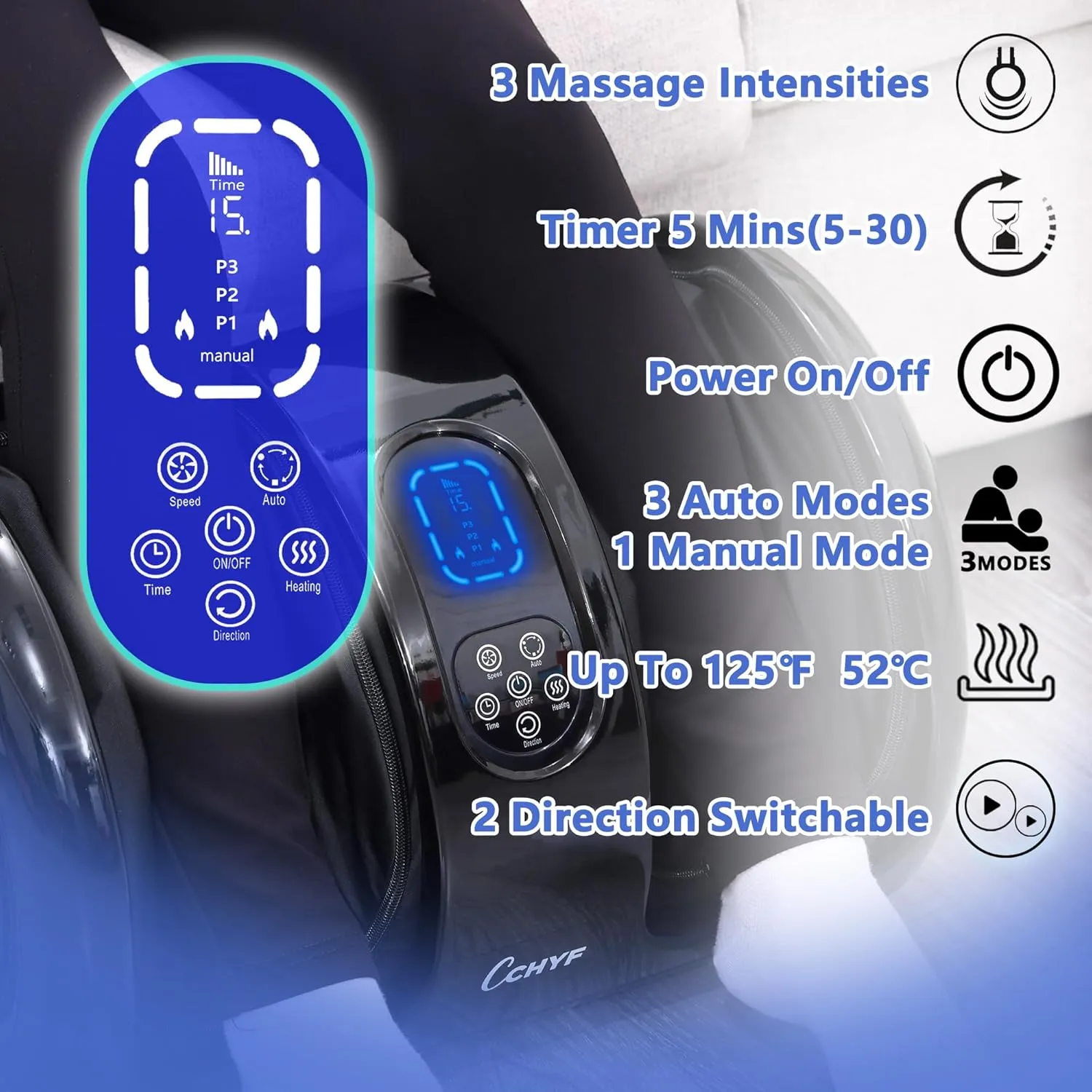 Shiatsu Foot Massager with Heat,Foot Massager for Plantar Fasciitis,Pain Relief and Heat Therapy,Massage Leg/Calf/Ankle with Deep Kneading,Gift for Family and Friends(Black)