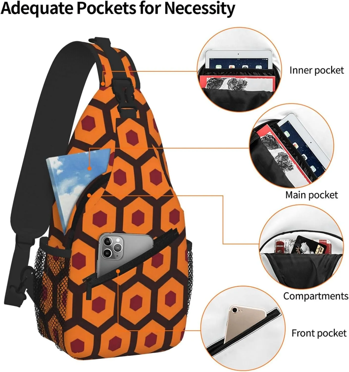 Shining Overlook Print Cross Chest Bag Diagonally - High-Capacity For Short Trips, Work, And Daily Use