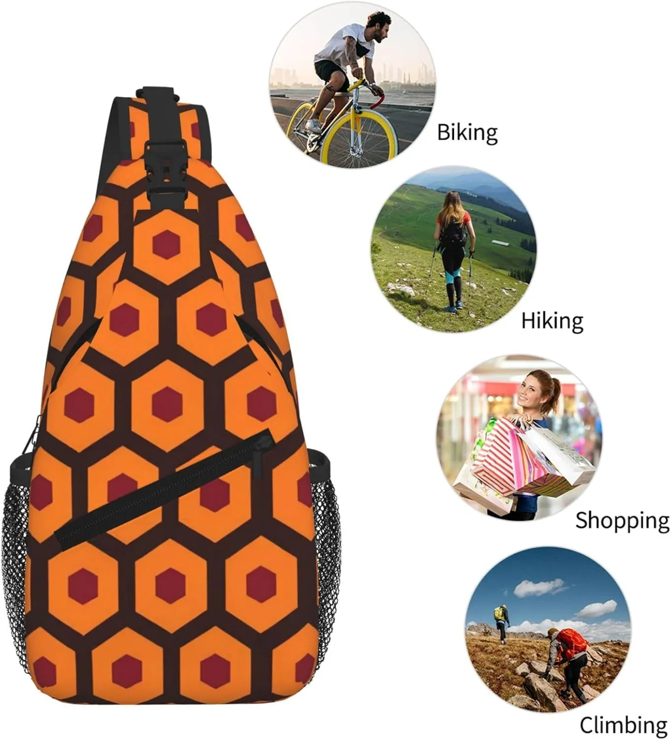 Shining Overlook Print Cross Chest Bag Diagonally - High-Capacity For Short Trips, Work, And Daily Use