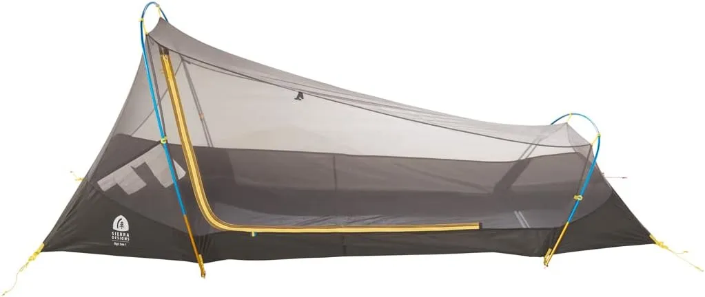 Sierra Designs High Side 1 Person Tent, Ultralight Freestanding Solo Shelter for Backpacking, Camping, and Bikepacking with Awning Style Vestibule