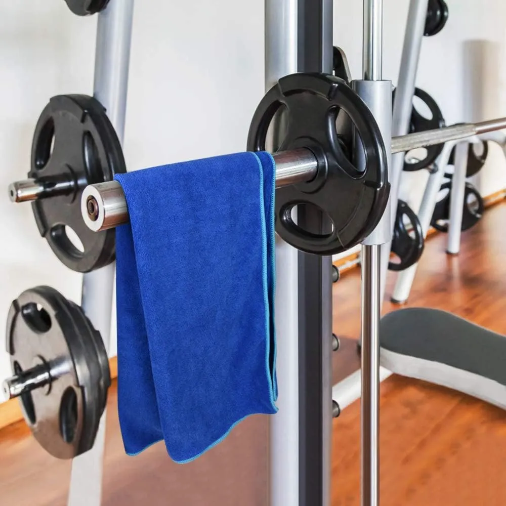SINLAND Microfiber Gym Towels Sports Fitness Workout Sweat Towel Super Soft and Absorbent 3 Pack 16 Inch X 32 Inch