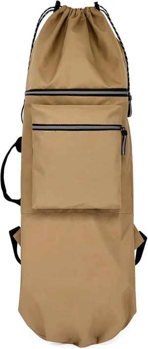Skateboard Bag Backpack Water-Resistant & Night Reflective Adjustable Straps Multi-Pocket for Outdoor Sports Skateboard Gear Accessories