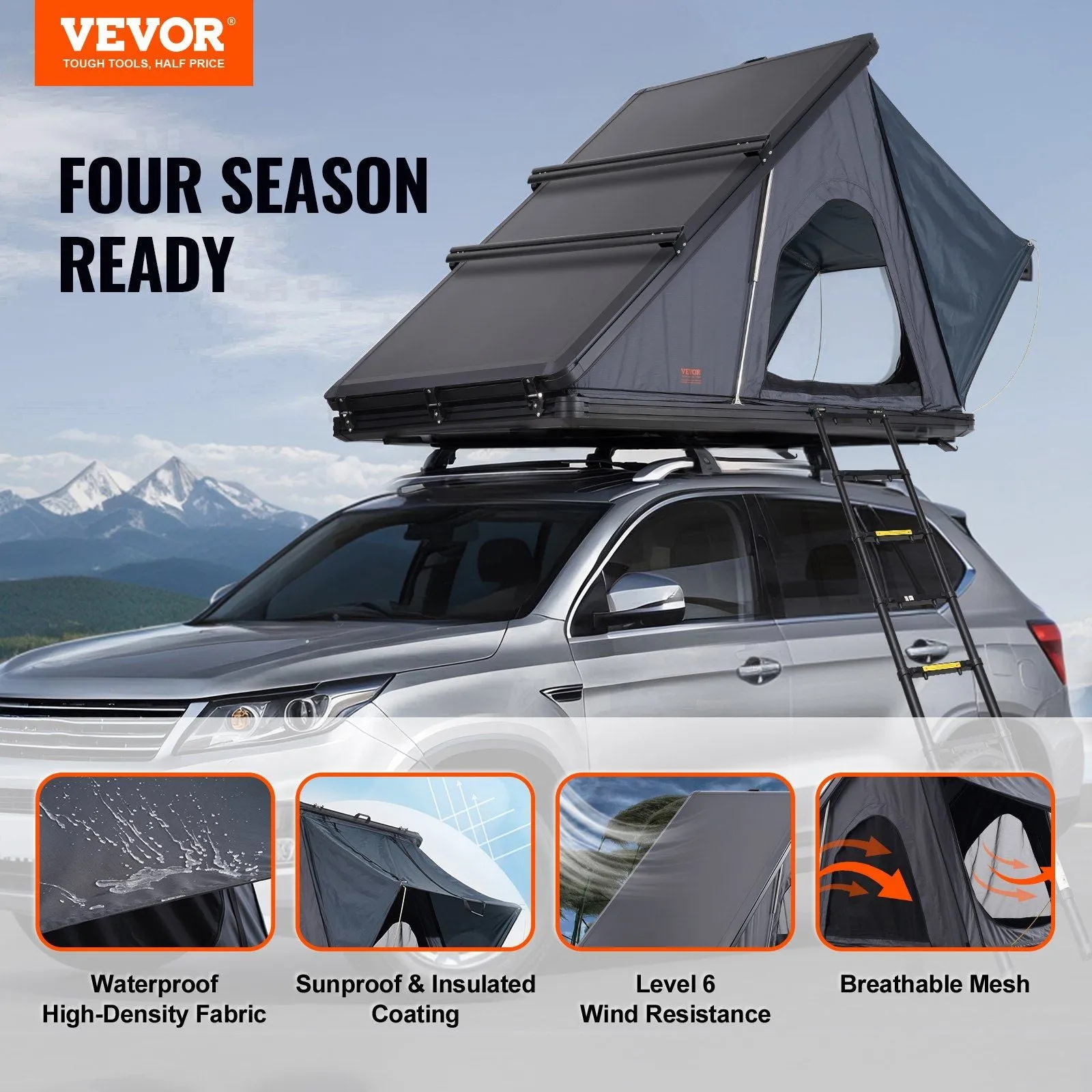 SkyDwell™ 3-Person Inflatable Rooftop Tent – Soft Shell with Aluminum Armor