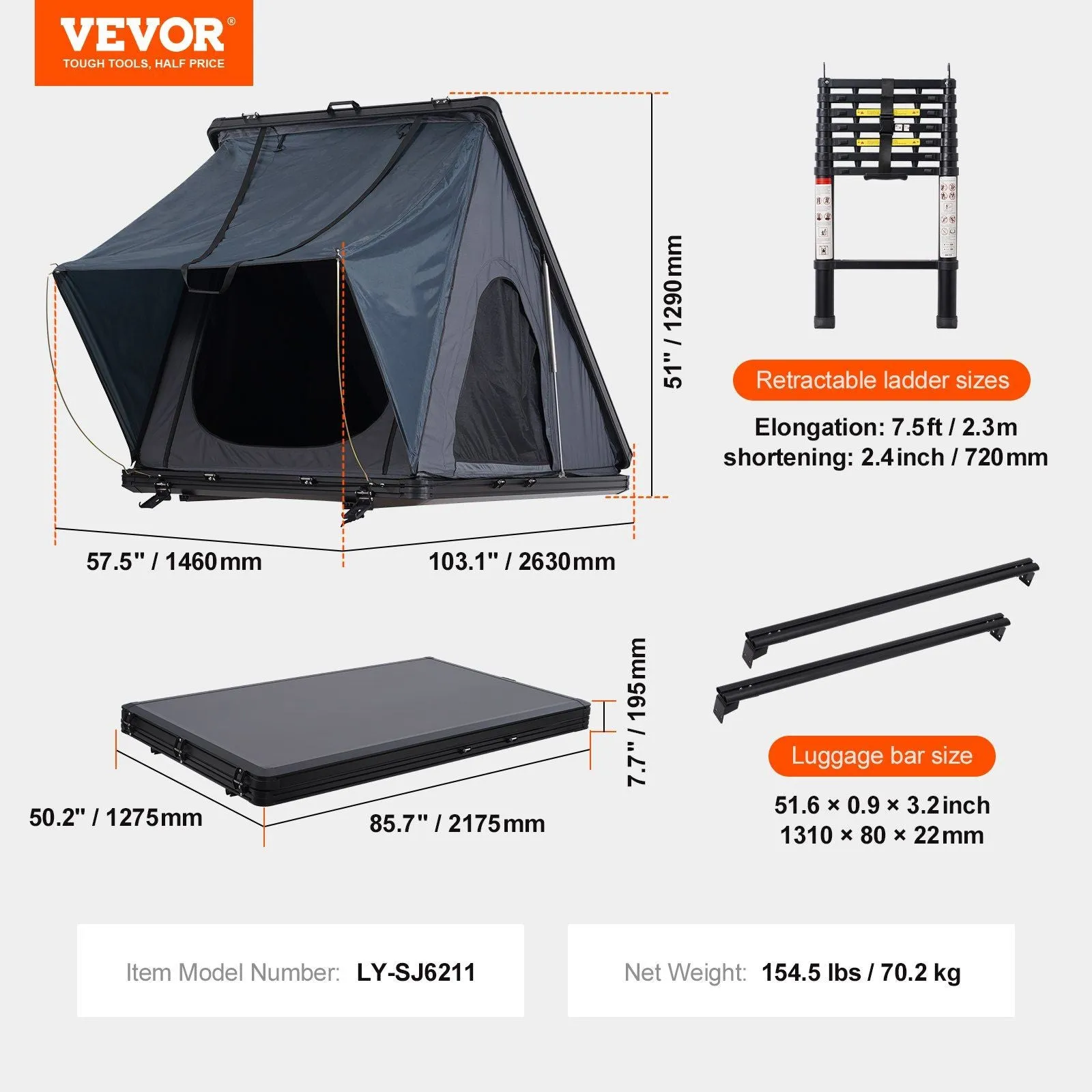 SkyDwell™ 3-Person Inflatable Rooftop Tent – Soft Shell with Aluminum Armor