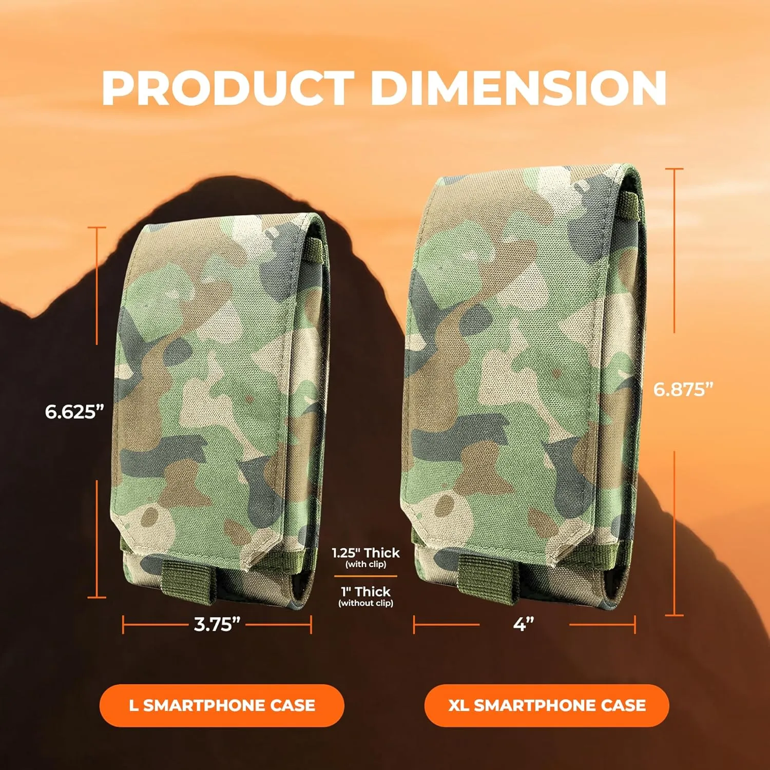 Smartphone Strap Pack - Backpack Shoulder Strap Pocket (Multicam) - Backpack Attachment for Hunters, Hikers and Travelers