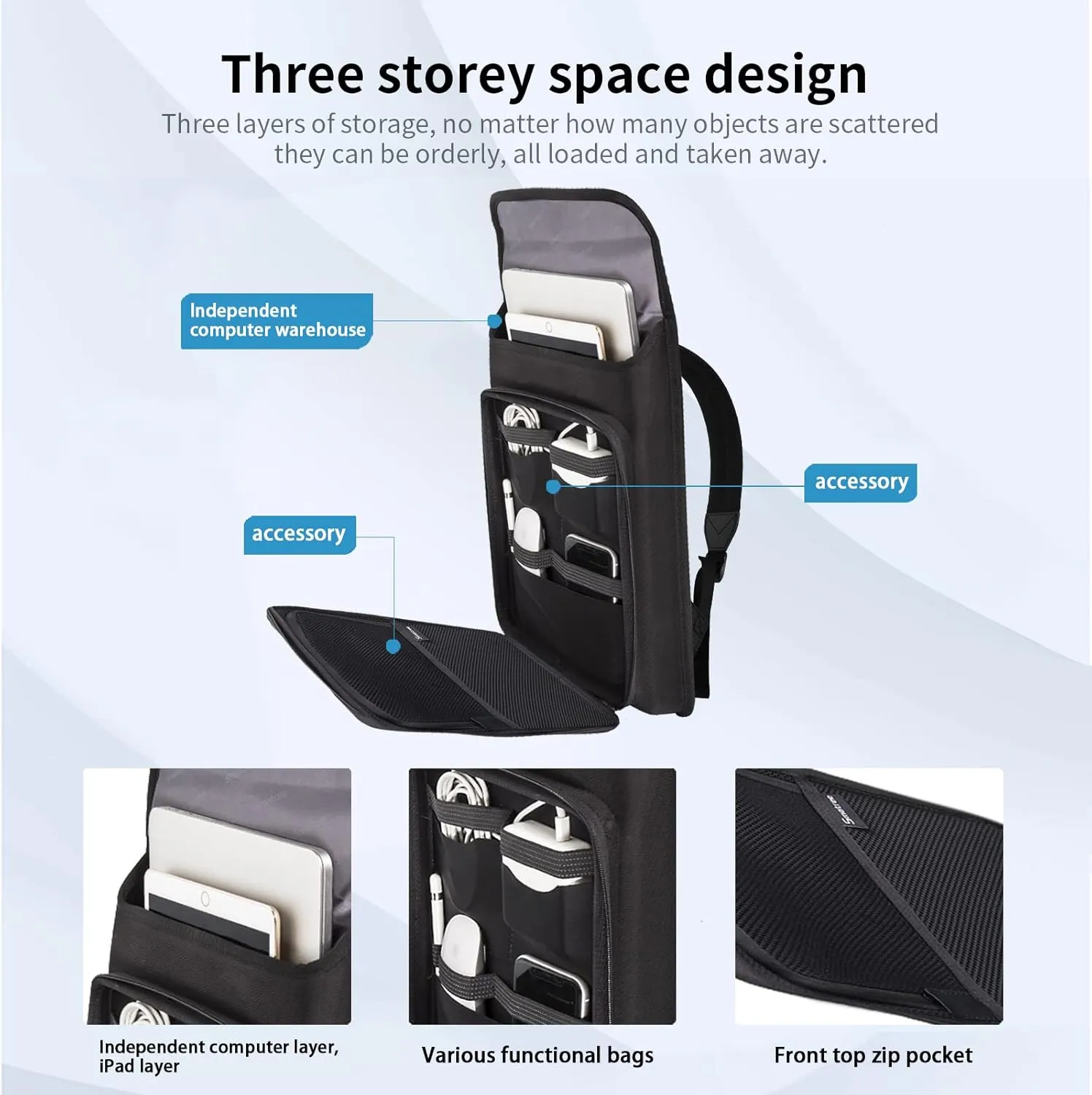 Smatree Upgrade Hard Laptop Backpack for 15.6inch DELL XPS 15,Acer Aspire 5/Nitro 5/Nitro V 15,HP OMEN 15, for 13-14.5inch XPS 14/13 Plus/13 2-in-1/13,Surface Pro 8 13inch, 13-15.6inch Bag