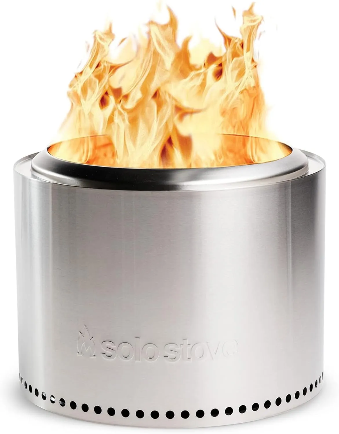 Solo Stove Bonfire 2.0 - 19.5 Inch Smokeless Fire Pit with Removable Ash Pan - Portable Outdoor Fire Pit - Stainless Steel - Wood Burning Lightweight Fireplace, Ideal for 4-6 People, 20 lbs