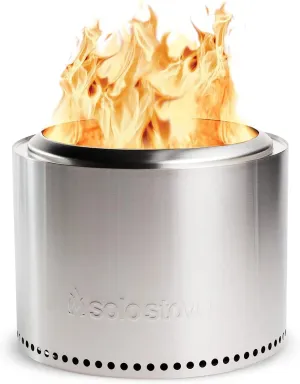 Solo Stove Bonfire 2.0 - 19.5 Inch Smokeless Fire Pit with Removable Ash Pan - Portable Outdoor Fire Pit - Stainless Steel - Wood Burning Lightweight Fireplace, Ideal for 4-6 People, 20 lbs