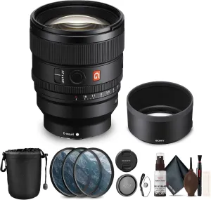 Sony FE 85mm f/1.4 GM II Lens (SEL85F14GM2)   Lens Filter Kit   Cleaning Kit   Lens Pouch   Lens Cap