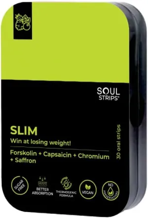 Soul Strips Slim – Quick Absorption Strips for Daily Use, Zero Sugar, Vegan-Friendly, Convenient 30-Strip Pack for Wellness and Lifestyle Support I Quick Absorb.