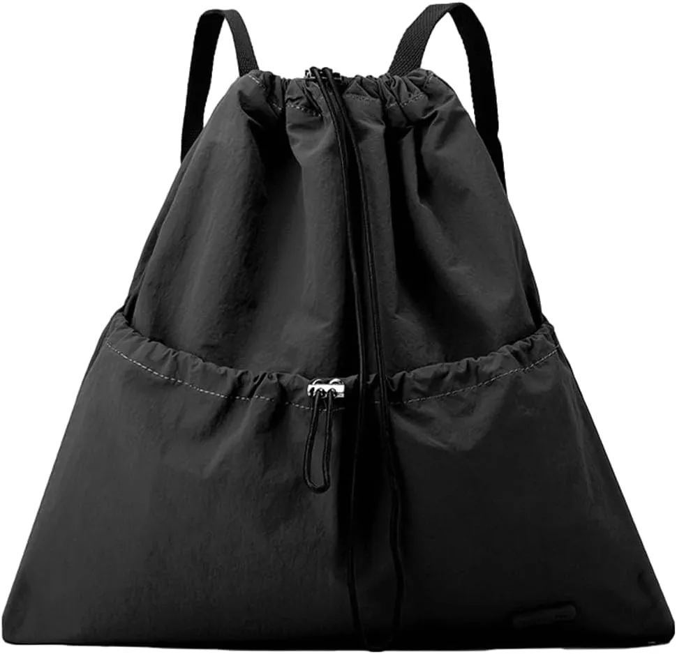 Sports New Drawstring Backpack Gym Bag for Women Men, Water-Resistant Drawstring Bag for Workout Travel