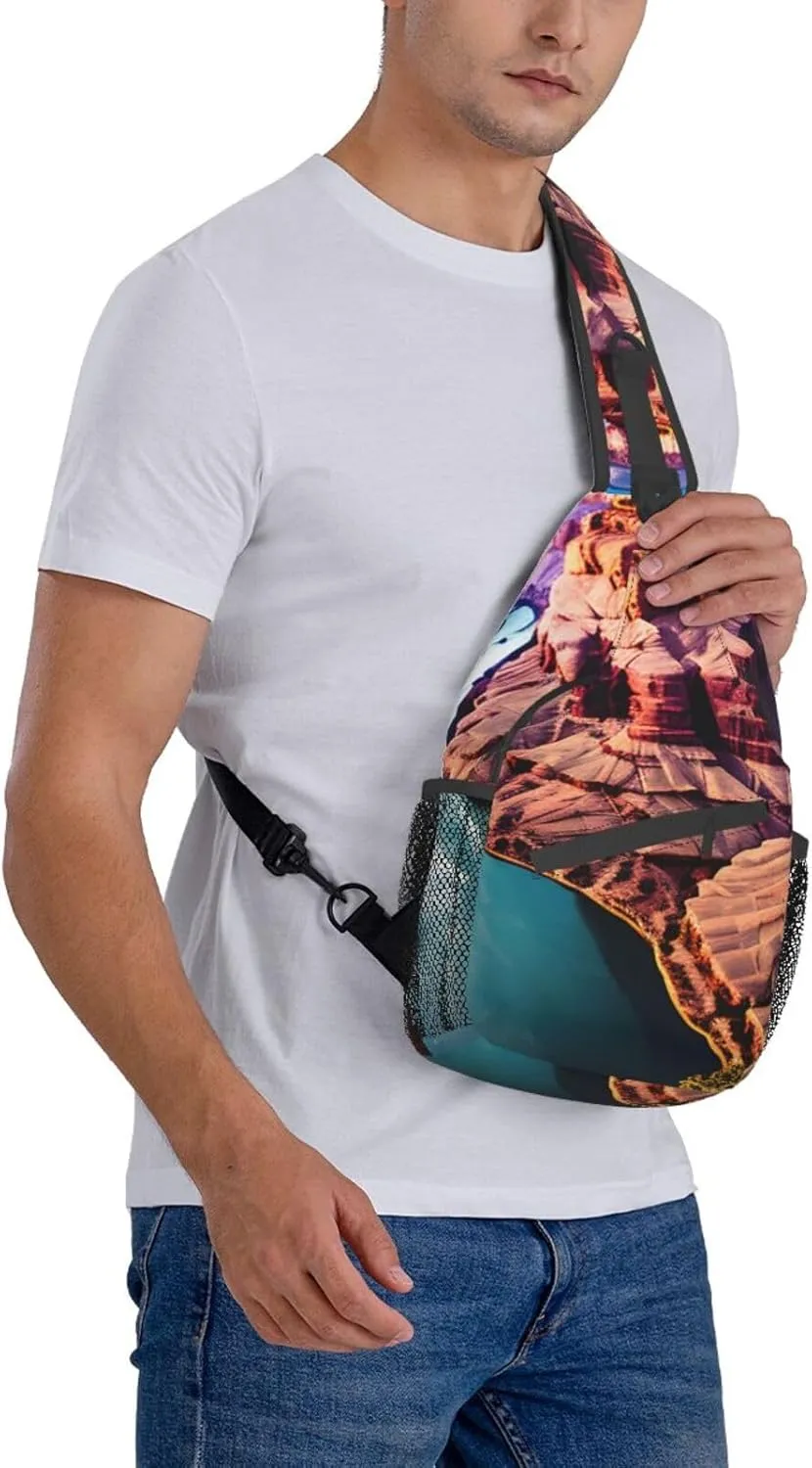 SSIMOO Beauty Grand Canyon Versatile Travel Hiking Backpack-Perfect For Outdoor Cycling,Chest Shoulder Bag
