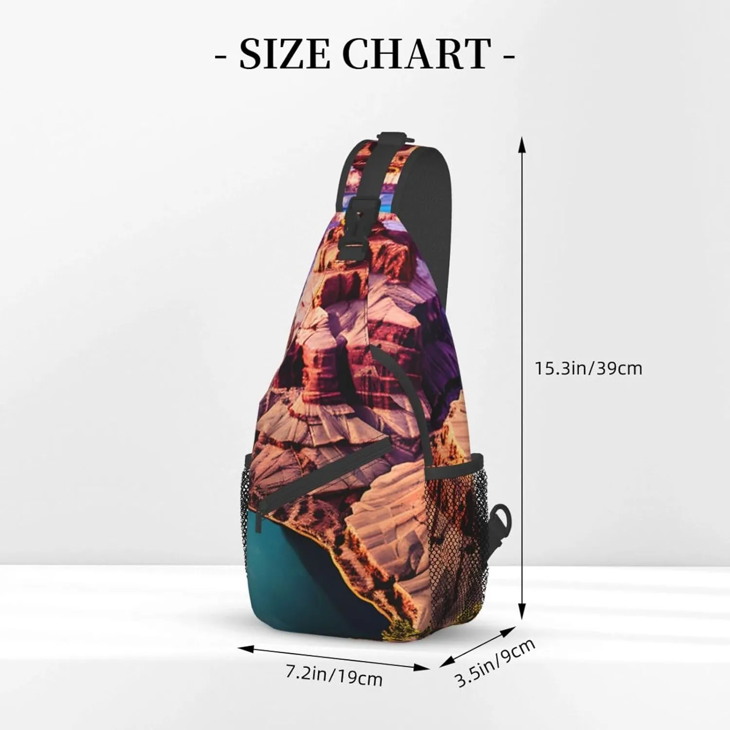 SSIMOO Beauty Grand Canyon Versatile Travel Hiking Backpack-Perfect For Outdoor Cycling,Chest Shoulder Bag