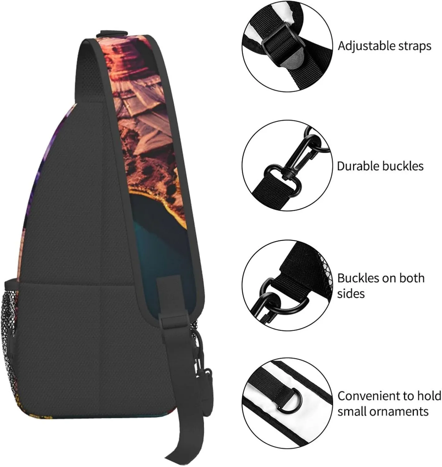 SSIMOO Beauty Grand Canyon Versatile Travel Hiking Backpack-Perfect For Outdoor Cycling,Chest Shoulder Bag