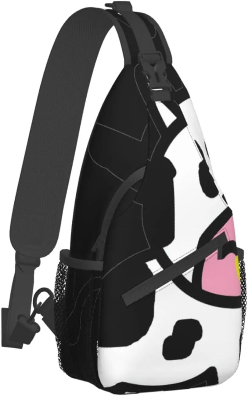 SSIMOO Cute Cow Versatile Travel Hiking Backpack-Perfect For Outdoor Cycling,Chest Shoulder Bag