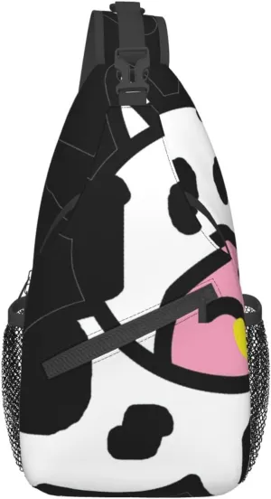 SSIMOO Cute Cow Versatile Travel Hiking Backpack-Perfect For Outdoor Cycling,Chest Shoulder Bag