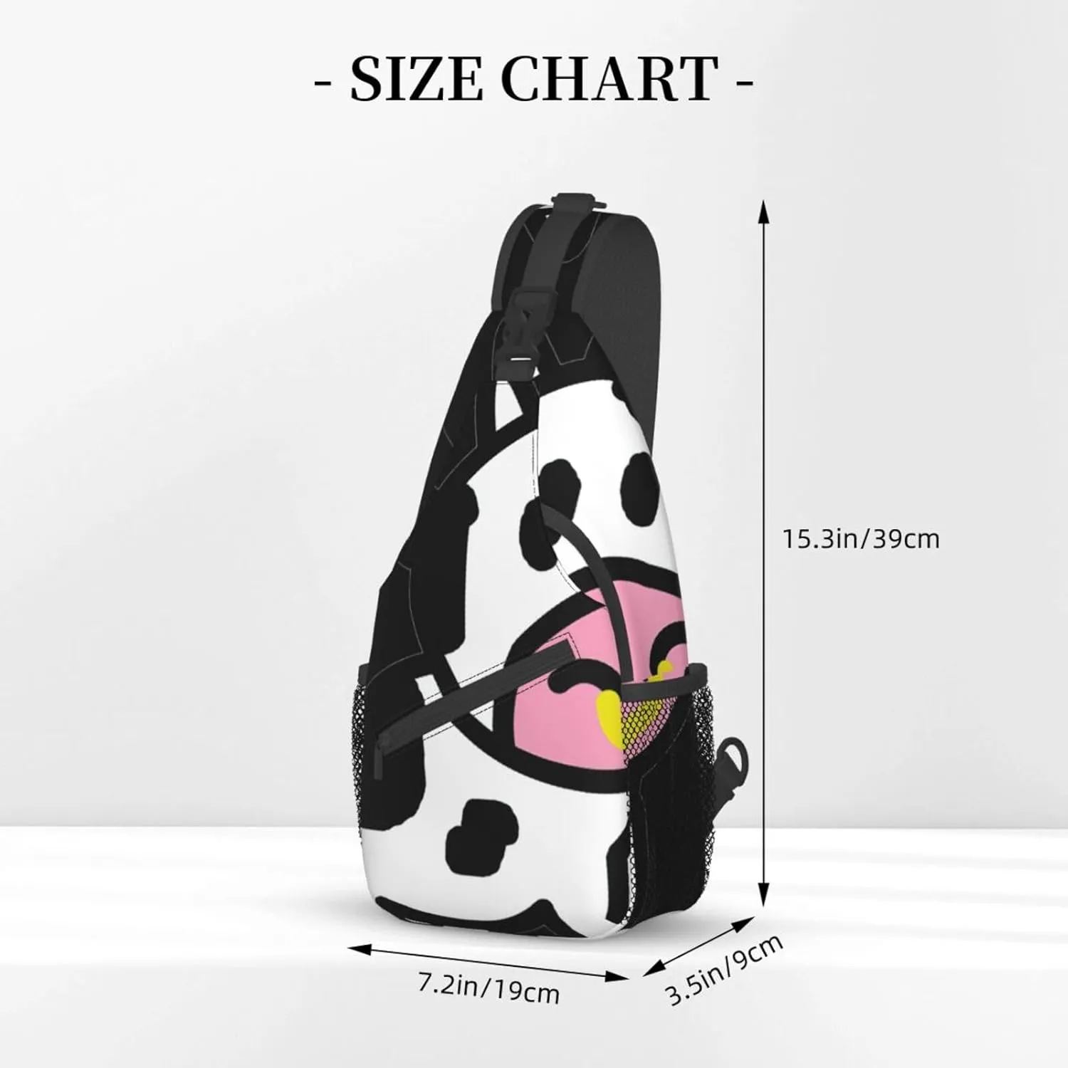 SSIMOO Cute Cow Versatile Travel Hiking Backpack-Perfect For Outdoor Cycling,Chest Shoulder Bag