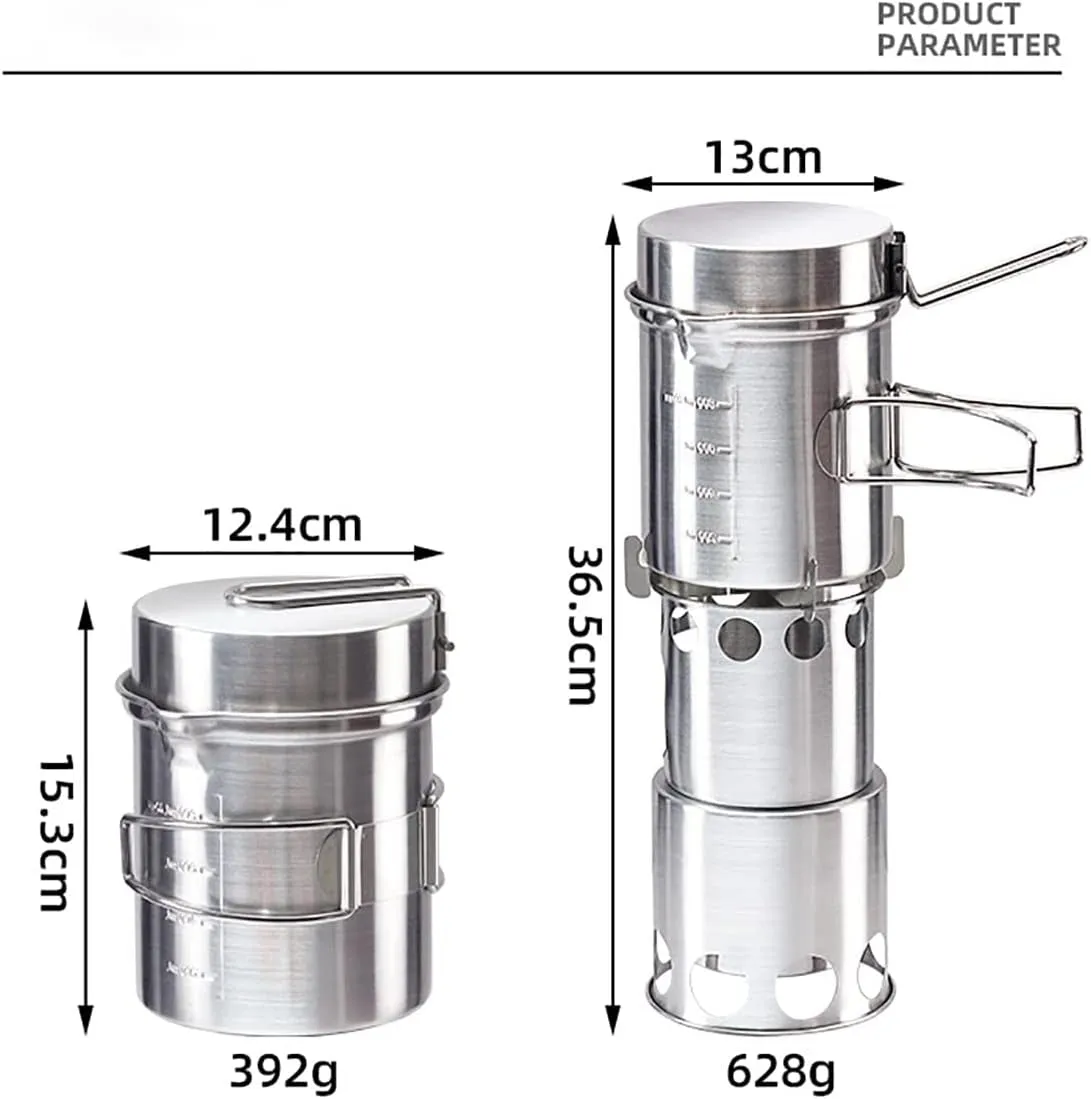 Stainless Steel Cooking Set Lightweight