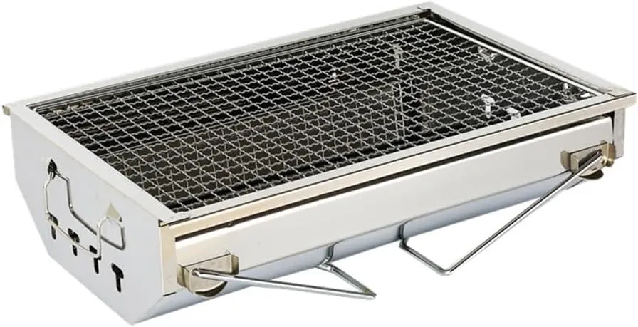 Stainless Steel Folding Charcoal Barbecue Stove Supplies Outdoor Home Camping Rack/D/40 * 27 17Cm