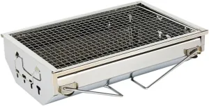 Stainless Steel Folding Charcoal Barbecue Stove Supplies Outdoor Home Camping Rack/D/40 * 27 17Cm