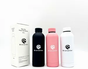 Stainless Steel Water Bottle, 500ml/17oz, Double Wall, Vacuum Insulated for Hot & Cold Drinks, Premium UV Print, Sports, Office, Outdoor, and Travel